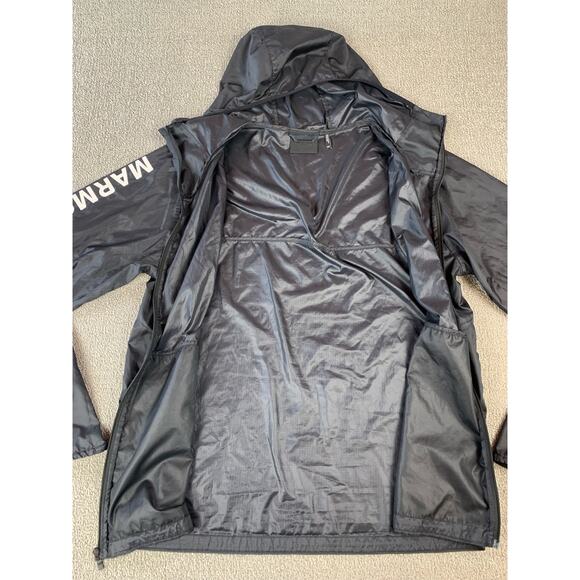 Marmot Jacket Windbreaker Black Lightweight Size Small Flawed - Picture 4 of 11